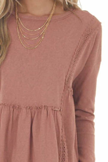 Easel Tops Ginger Long Sleeve Lace Detail Tunic Top 11 Easel Tops Ginger Long Sleeve Lace Detail Tunic Top