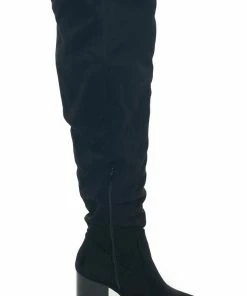 JP ORIGINAL CORP Shoes Black Faux Suede Pointed Toe Slouchy Boots