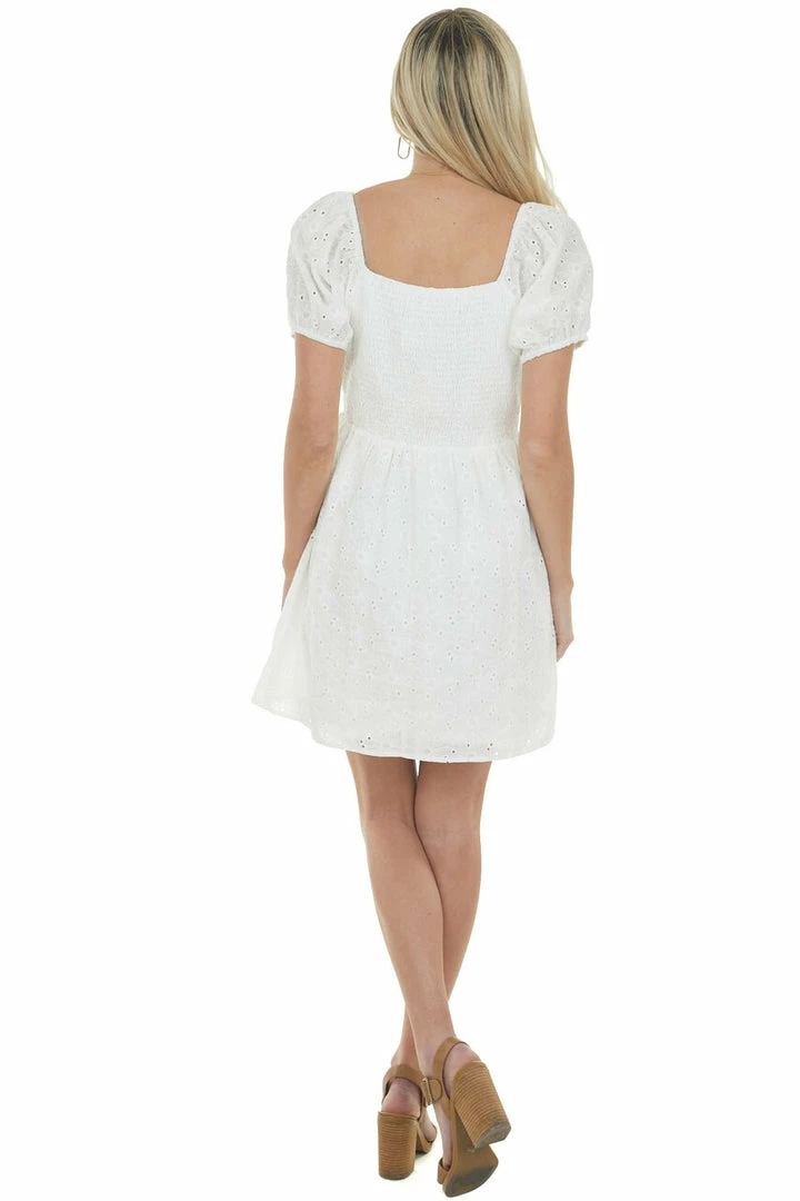 Jodifl Dresses Off White Eyelet Lace Empire Waist Short Dress 14 Jodifl Dresses Off White Eyelet Lace Empire Waist Short Dress