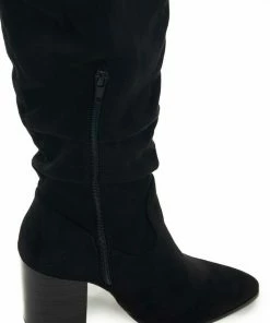 JP ORIGINAL CORP Shoes Black Faux Suede Pointed Toe Slouchy Boots