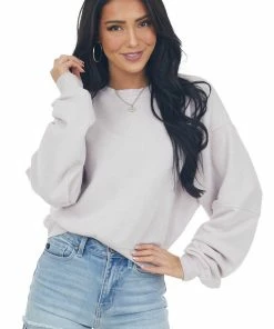 HYFVE Periwinkle Soft Pullover Long Sleeve Sweater