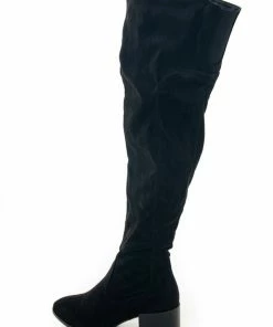 Legend Footwear Black Knee Length Boots With Heels