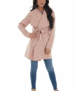 Style Melody Tea Rose Soft Lightweight Woven Trench Coat 35 Style Melody Tea Rose Soft Lightweight Woven Trench Coat