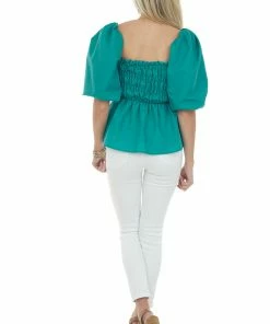 Vine & Love Juniper Square Neck Puff Sleeve Smocked Blouse 20 Vine & Love Juniper Square Neck Puff Sleeve Smocked Blouse