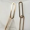 Boho Love Gold Metallic Double Paperclip Drop Earrings Accessories