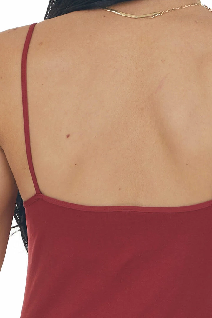 Nikibiki Tops Cranberry Seamless Long Cami Slip Tank 16 Nikibiki Tops Cranberry Seamless Long Cami Slip Tank