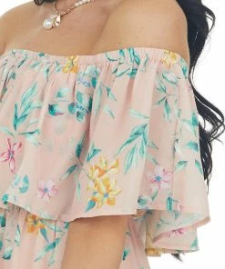 Flying Tomato Misty Rose Floral Print Woven Short Dress Dresses 17 Flying Tomato Misty Rose Floral Print Woven Short Dress Dresses