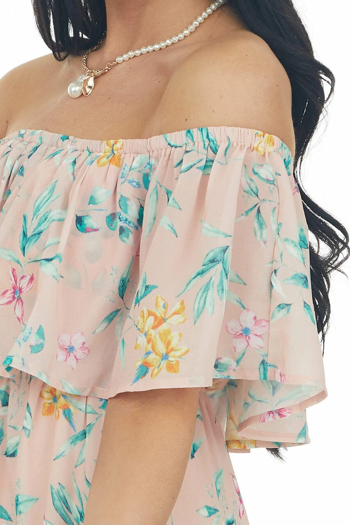 Flying Tomato Misty Rose Floral Print Woven Short Dress Dresses 10 Flying Tomato Misty Rose Floral Print Woven Short Dress Dresses