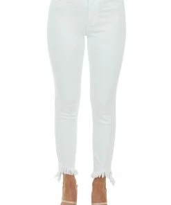 Cello Jeans Pearl High Rise Fraying Skinny Cropped Jeans