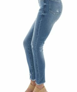 Special A Medium Wash High Rise Straight Leg Jeans