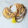 Urbanista Accessories Amber And Gold 12 Piece Beaded Bracelet Set