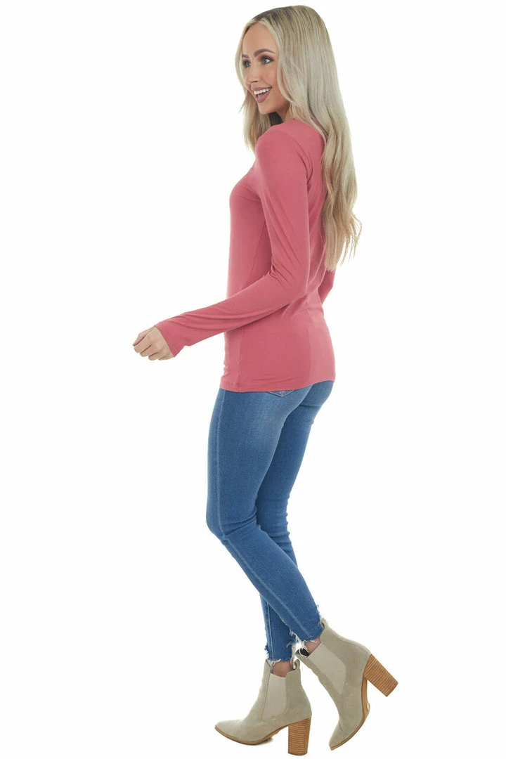 ZENANA Punch Solid Soft Knit Top With Long Sleeves 8 ZENANA Punch Solid Soft Knit Top With Long Sleeves