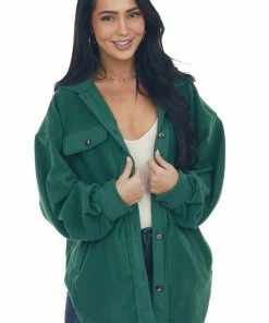 BiBi Tops Jade Soft Oversized Button Shirt Jacket