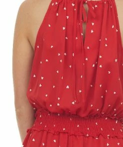 Lime Lush Lipstick Heart Print Halter Neck Short Dress 15 Lime Lush Lipstick Heart Print Halter Neck Short Dress