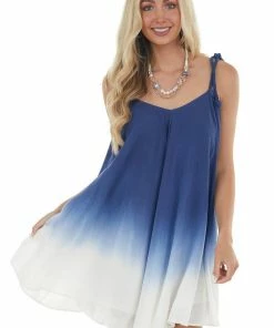J.NNA Navy Ombre Print Sleeveless Dress 26 J.NNA Navy Ombre Print Sleeveless Dress