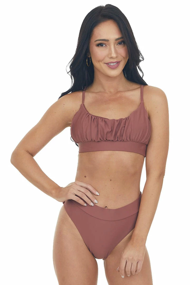 Mermaid Swimwear Sienna Ruched Scoop Neck High Leg Bikini Set Accessories 10 Mermaid Swimwear Sienna Ruched Scoop Neck High Leg Bikini Set Accessories