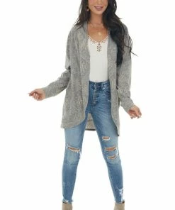 Now N Forever Stone And Peach Abstract Print Knit Cardigan Tops 15 Now N Forever Stone And Peach Abstract Print Knit Cardigan Tops