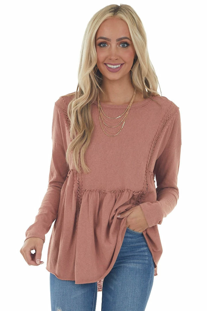 Easel Tops Ginger Long Sleeve Lace Detail Tunic Top 10 Easel Tops Ginger Long Sleeve Lace Detail Tunic Top