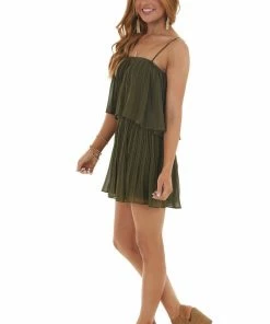 NAKED ZEBRA Willow Sleeveless Pleated Overlaying Flowy Fitted Romper Dresses 12 NAKED ZEBRA Willow Sleeveless Pleated Overlaying Flowy Fitted Romper Dresses