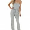 Eesome Dresses Steel Strapless Jumpsuit With Elastic Waist 1 Eesome Dresses Steel Strapless Jumpsuit With Elastic Waist