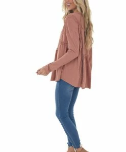 Easel Tops Ginger Long Sleeve Lace Detail Tunic Top 29 Easel Tops Ginger Long Sleeve Lace Detail Tunic Top