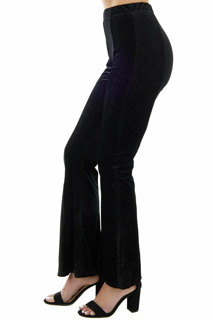 Umgee Black Directional Stripe Corduroy Bell Bottoms 10 Umgee Black Directional Stripe Corduroy Bell Bottoms