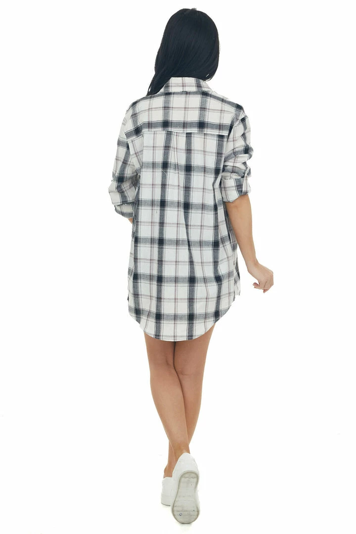 ADORA Tops Black Plaid Long Sleeve Button Up Top 17 ADORA Tops Black Plaid Long Sleeve Button Up Top
