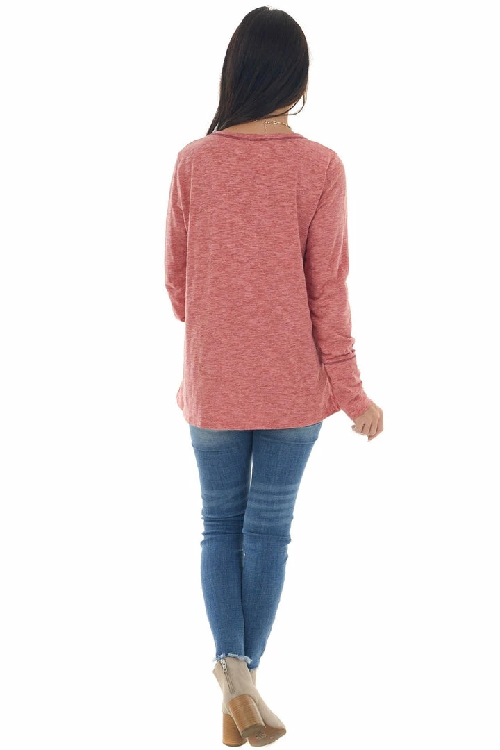 BiBi Melange Ruby Long Sleeve Thumb Hole Knit Top Tops 18 BiBi Melange Ruby Long Sleeve Thumb Hole Knit Top Tops