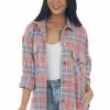 Lime 'N' Chili Punch Plaid Button Up Long Sleeve Shirt Jacket