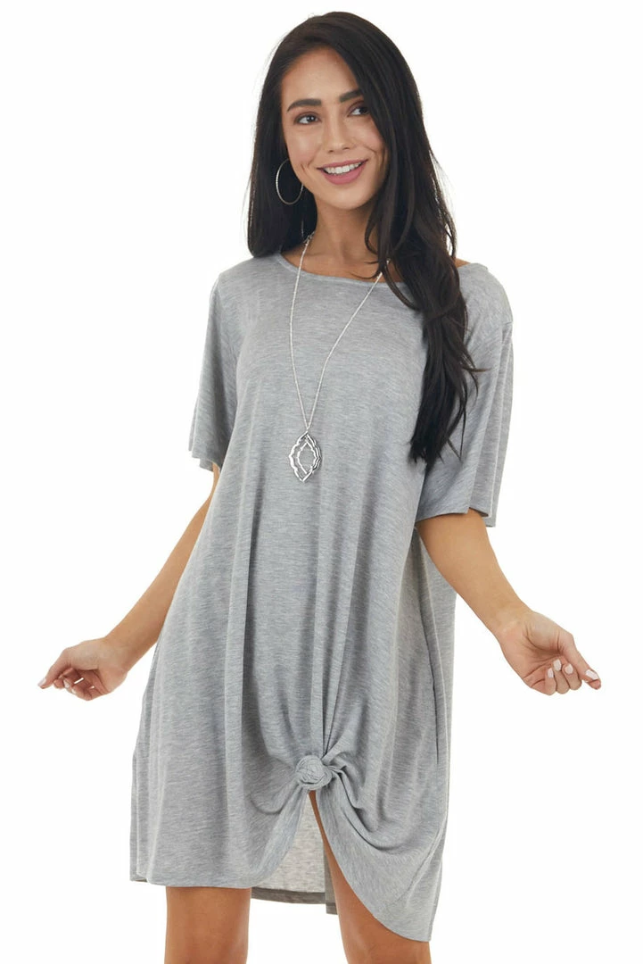 Lush Clothing Heather Grey Short Dress With Criss Cross Back Detail 11 Lush Clothing Heather Grey Short Dress With Criss Cross Back Detail