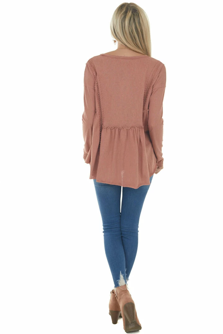 Easel Tops Ginger Long Sleeve Lace Detail Tunic Top 15 Easel Tops Ginger Long Sleeve Lace Detail Tunic Top