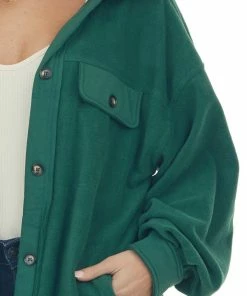 BiBi Tops Jade Soft Oversized Button Shirt Jacket