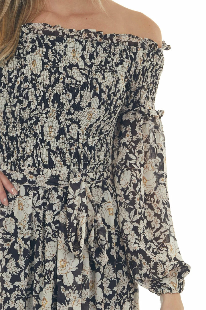 Flying Tomato Black Floral Print Off Shoulder Maxi Dress Dresses 13 Flying Tomato Black Floral Print Off Shoulder Maxi Dress Dresses