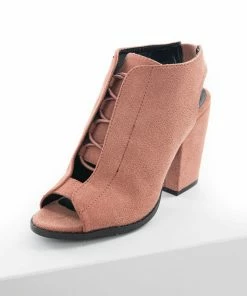 East Lion Corp. Shoes Punch Bungee Laced Peep Toe Sling Back Booties