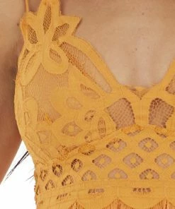 ZENANA Amber Lace Peplum Ruffled Tank With Criss Cross Straps Tops