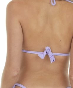 Mermaid Swimwear Lavender Strappy Bikini Set With Front Tie 15 Mermaid Swimwear Lavender Strappy Bikini Set With Front Tie