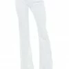 Cello Jeans Bottoms White Denim Flare Jeggings