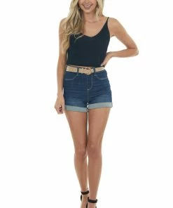 143 Story Black V Neck Ribbed Knit Cropped Tank Top 24 143 Story Black V Neck Ribbed Knit Cropped Tank Top