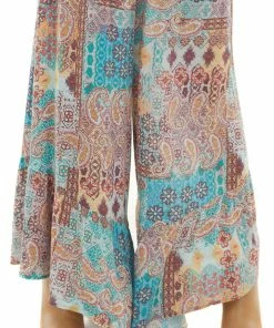 Illa Illa Pastel Blue Abstract Print Strapless Jumpsuit Casual Summer Vibes