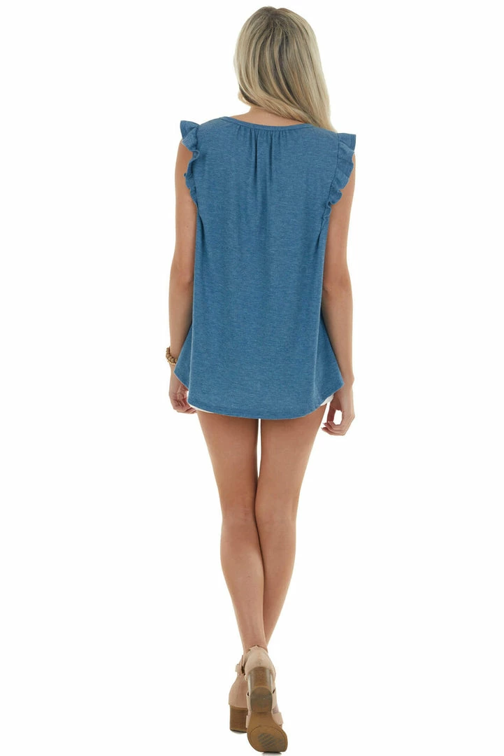 Lovely J Ocean Waffle Knit Short Flutter Sleeve Babydoll Top 15 Lovely J Ocean Waffle Knit Short Flutter Sleeve Babydoll Top