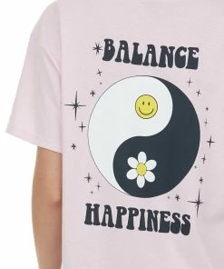 Sweet Claire Carnation 'Balance Happiness' Graphic Tee 27 Sweet Claire Carnation 'Balance Happiness' Graphic Tee