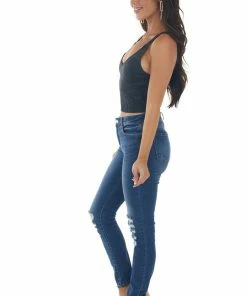 Wishlist Accessories Charcoal Mineral Wash Ribbed Padded Bralette 13 Wishlist Accessories Charcoal Mineral Wash Ribbed Padded Bralette