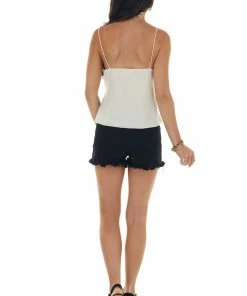 LE LIS Desert Sand Strappy Woven Camisole