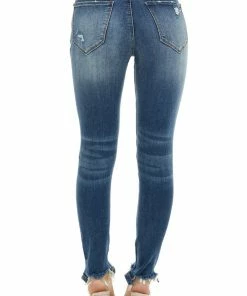 Special A Dark Wash Mid Rise Skinny Jeans With Distressed Details Bottoms 17 Special A Dark Wash Mid Rise Skinny Jeans With Distressed Details Bottoms