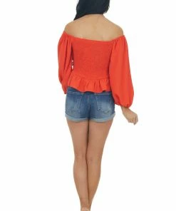 Entro Tops Fire Draped Criss Cross Cropped Peplum Blouse