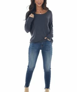 HYFVE Charcoal Drop Shoulder Chest Pocket Top 28 HYFVE Charcoal Drop Shoulder Chest Pocket Top