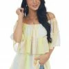 Entro Sunshine Ombre Multicolor Off The Shoulder Top