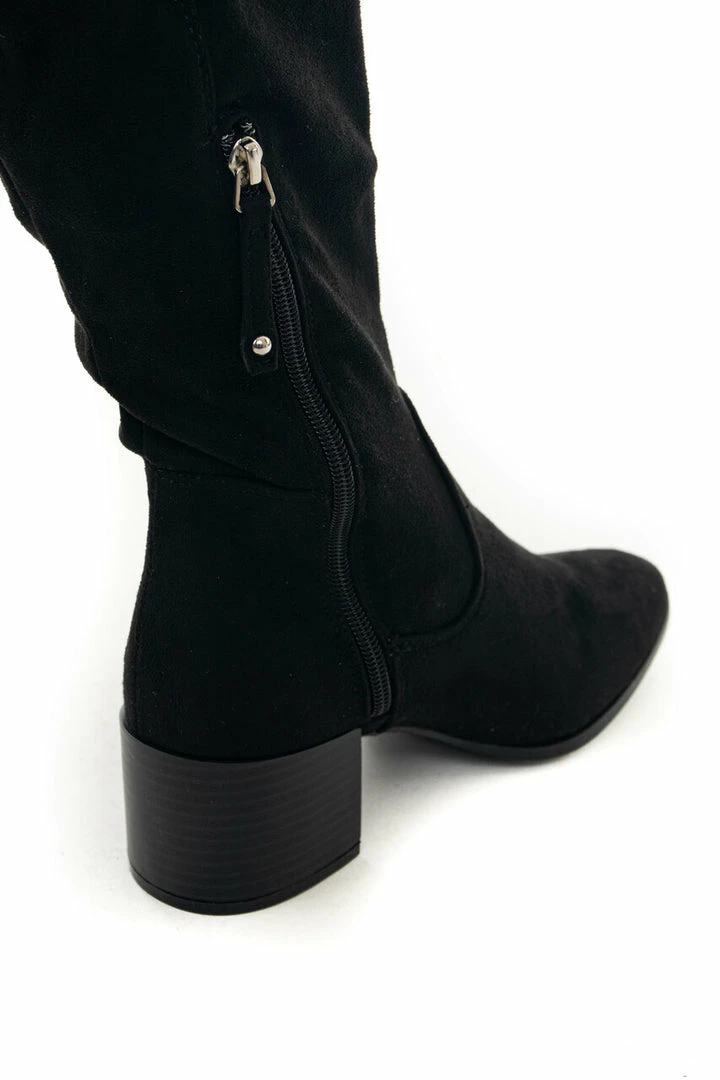 Legend Footwear Black Knee Length Boots With Heels 5 Legend Footwear Black Knee Length Boots With Heels