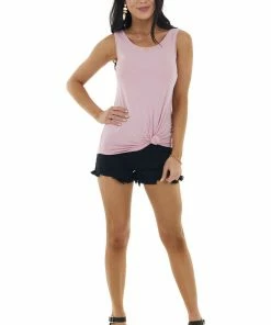 Celeste Design Baby Pink Sleeveless Knit Top With Printed Bow Detail Tops 30 Celeste Design Baby Pink Sleeveless Knit Top With Printed Bow Detail Tops