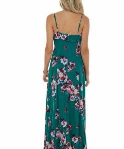 ROKOKO Jungle Green Floral Sleeveless Maxi Dress Dresses 29 ROKOKO Jungle Green Floral Sleeveless Maxi Dress Dresses